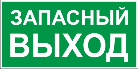 Знак Е23 Запасный выход 200х100 мм Камазнак